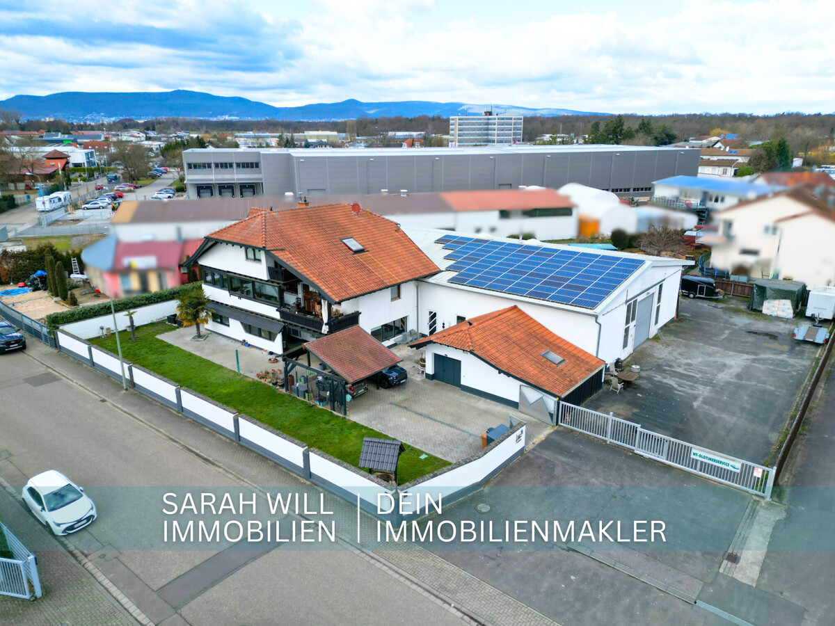 Seltene Gelegenheit: Wohnhaus mit Büro und großer Halle auf 2.441 m² Grundstück im Gewerbegebiet
